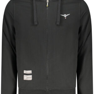 ACCADEMIA MILITARE FELPA CON ZIP UOMO NERO