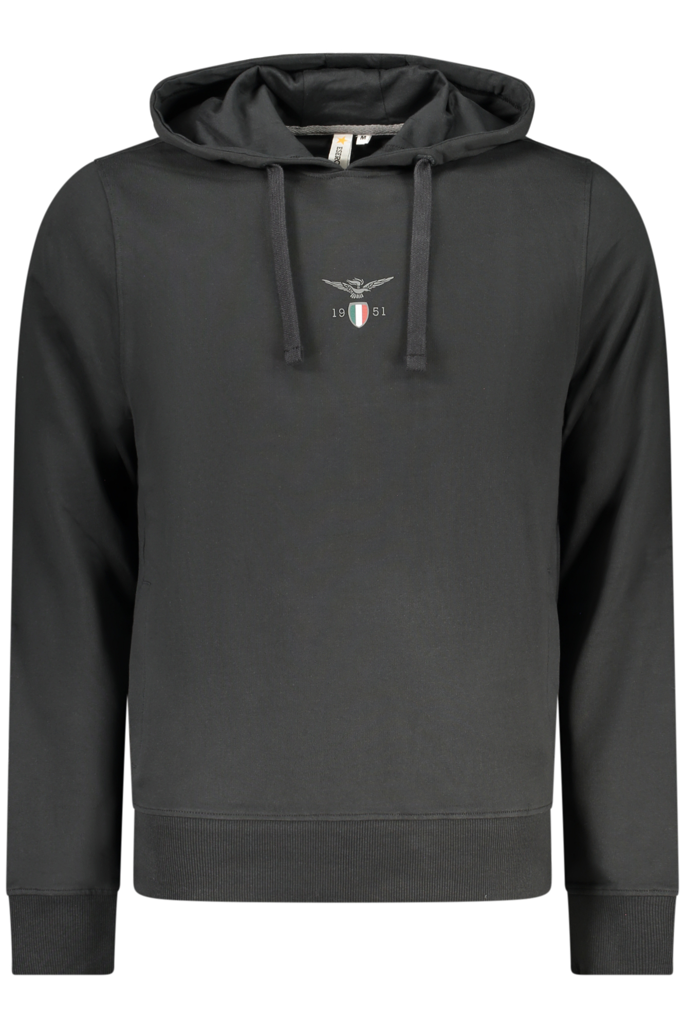 ACCADEMIA MILITARE FELPA SENZA ZIP UOMO NERO