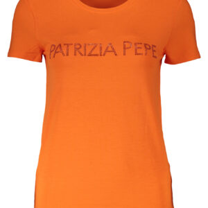 PATRIZIA PEPE T-SHIRT MANICHE CORTE DONNA ARANCIO