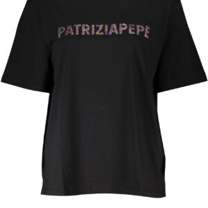 PATRIZIA PEPE T-SHIRT MANICHE CORTE DONNA NERO